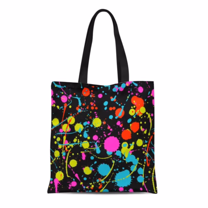 Neon Splash Tote Bag